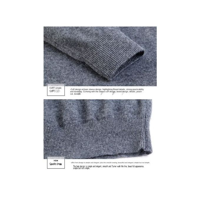 Tricot pour homme col V Gris foncé