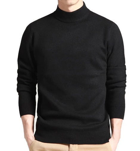 Pull à Col monté pour Homme Noir