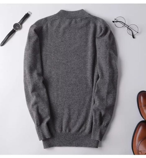 pull homme & Femme col monté gris foncé