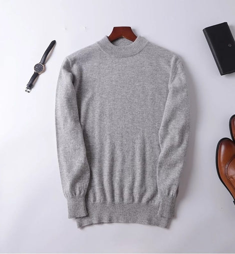 pull homme & Femme col monté grenat gris clair