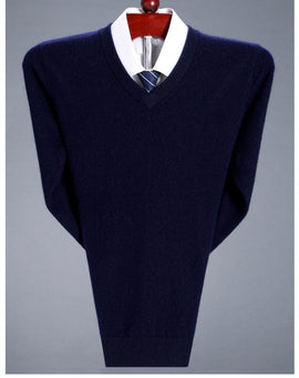 Tricot pour homme col V Bleu marine