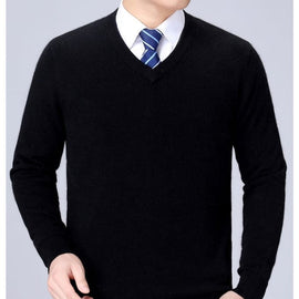 Tricot pour homme col V Noir